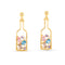 Amanda Blu Gold CZ Bottle Earrings-shopbody.com