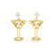 Amanda Blu Gold CZ Colorful Martini Earrings - shopbody.com