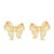 Amanda Blu Gold CZ Bow Earrings-shopbodycom