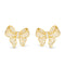 Amanda Blu Gold CZ Bow Earrings-shopbodycom