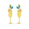 Amanda Blu Gold CZ Fluted Drinks Earrings-shopbody.com