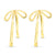Amanda Blu Gold Long Bow Earrings-shopbody.com