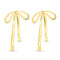 Amanda Blu Gold Long Bow Earrings-shopbody.com