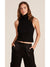 bobi Turtleneck Tank - Black