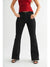 Just Black Denim Mid Rise Flare - Black -shopbody.com