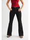 Just Black Denim Mid Rise Flare - Black -shopbody.com