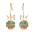 Amanda Blu Gold CZ Red/Green Ornament Earrings-shopbody.com