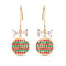 Amanda Blu Gold CZ Red/Green Ornament Earrings-shopbody.com