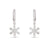 Amanda Blu Silver CZ Snowflake Drop Earrings-shopbody.com