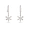 Amanda Blu Silver CZ Snowflake Drop Earrings-shopbody.com
