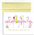 Masterpiece Studios Fashionista Flamingos Warmest Wishes Boxed Holiday Card-shopbody.com