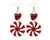 Periwinkle Peppermint Candy Swirls With Jingle Bells Earrings-shopbody.com
