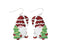 Periwinkle Glitter Enamel Holiday Gnomes Earrings-shopbody.com