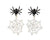 Periwinkle Spiders & Dangling Crystal Webs Earrings-shopbody.com
