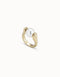 UNOde50 18K gold-plated ring with small pearl-shopbody.com