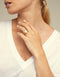 UNOde50 18K gold-plated ring with small pearl-shopbody.com