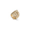 UNOde50 18K gold-plated multi effect ring with nail heads details-shopbody.com