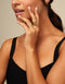 UNOde50 18K gold-plated multi effect ring with nail heads details-shopbody.com