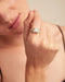 UNOde50 Sterling silver-plated ring with white cubic zirconia-shopbody.com