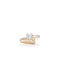 UNOde50 18K Gold-Plated Ring With White Cubic Zirconia-shopbody.com