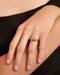 UNOde50 18K Gold-Plated Ring With White Cubic Zirconia-shopbody.com