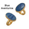 Charles Albert Alchemia - Oval Blue Aventurine Ring-shopbody.com