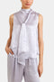 Bella Dahl Scarf Neck Blouse-Silver-shopbody.com