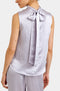 Bella Dahl Scarf Neck Blouse-Silver-shopbody.com