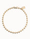 UNOde50 18K Gold-Plated Necklace with Large Spherical Beads and Snap Lock Clasp-shopbody.com