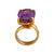 Charles Albert Alchemia - Amethyst Oval Prong Set Adjustable Ring-shopbody.com