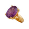 Charles Albert Alchemia - Amethyst Oval Prong Set Adjustable Ring-shopbody.com