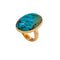 Charles Albert Alchemia - Turquoise Oval Adjustable Ring-shopbody.com