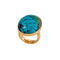 Charles Albert Alchemia - Turquoise Oval Adjustable Ring-shopbody.comf