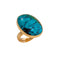 Charles Albert Alchemia - Turquoise Oval Adjustable Ring-shopbody.com