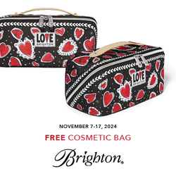 Brighton Hearts A Flutter Cosmetic Bag