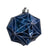 David Christophers 5" Mercury Geometric Glitter Ball Ornament-Classic Blue-shopbody.com