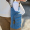 WanderFull Denim HydroBag® (New!) with Antique Brass and Denim overlaid Vegan Leather Strap