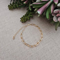 Charles Albert Base Metal Paperclip Bracelet w/Extender-shopbody.com