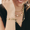 Brighton Meridian Open Hinged Bangle - Gold- shopbody.com
