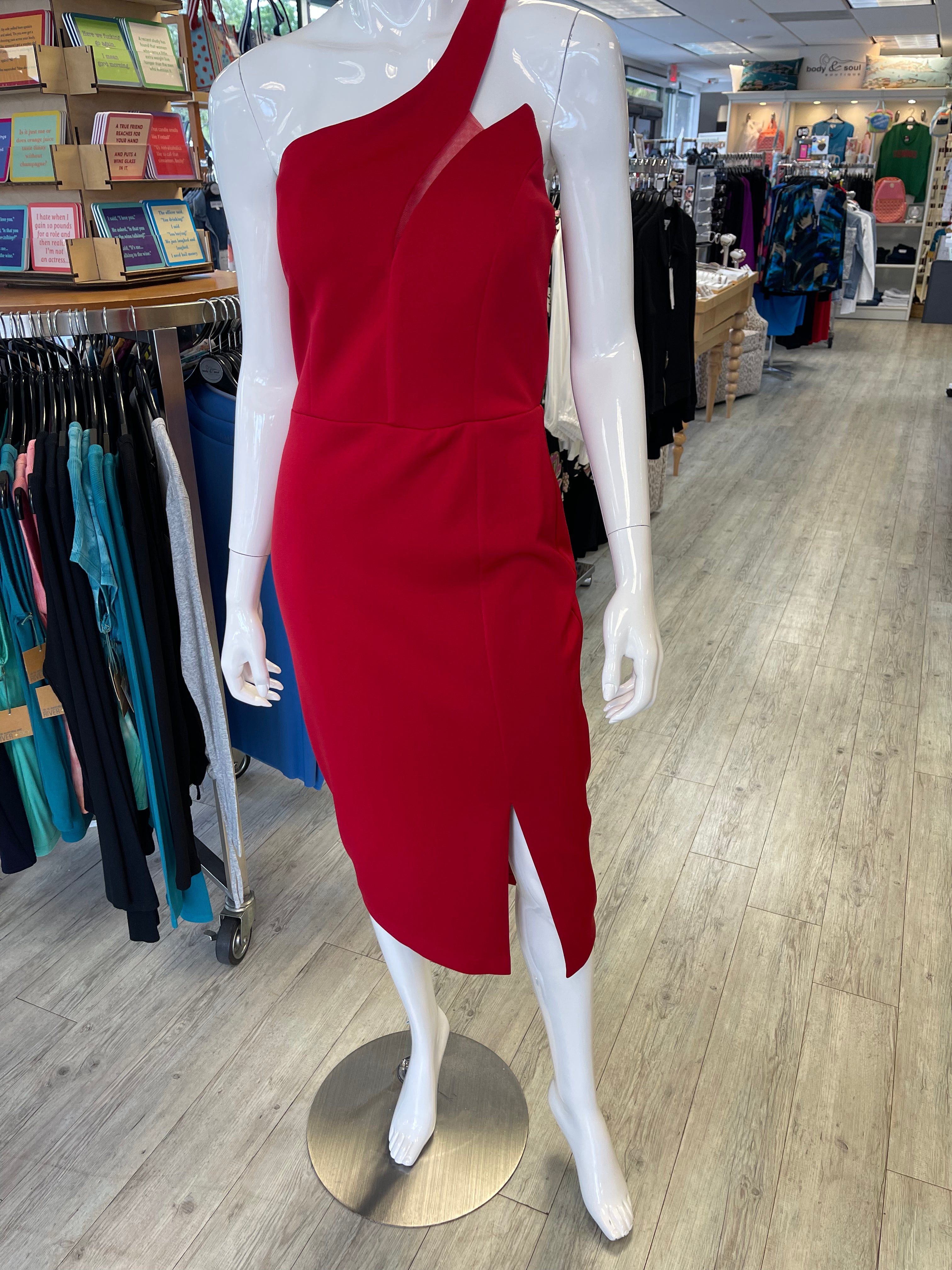 Frank Lyman Red Knit Dress– ShopBody.com