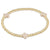 Enewton Signature Cross Gold Pattern 3mm Bead Bracelet - Off White-shopbody.com