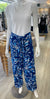 La Mer Luxe Knit Wrap Pant - Cobalt Jungle-shopbody.com