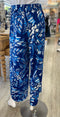 La Mer Luxe Knit Wrap Pant - Cobalt Jungle-shopbody.com
