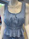 Bella Dahl Button Front Shirred Tank - Bayside Blue-shopbody.com