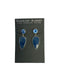 Charles Albert Silver - Lab Sapphire & Blue Aventurine Post Earrings-shopbody.com