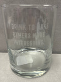 Carson Home Accents' Etched Rocks Glass-shopbody.com