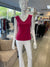 Frank Lyman Knit Top - Hot Pink-shopbody.com