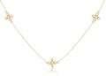 Enewton 15" choker simplicity chain gold - classic beaded signature cross gold-shopbody.com