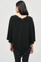 Joseph Ribkoff Sweater Knit Poncho With Rivet Detail-shopbody.com