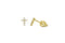 Stia Girl Prong Cross Stud Earring-gold-shopbody.com